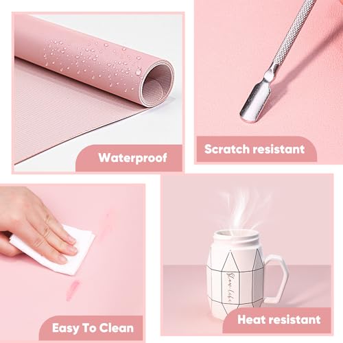 Subay Nail Art Table Mat, (MAT ONLY) Soft Microfiber PU Leather Hand