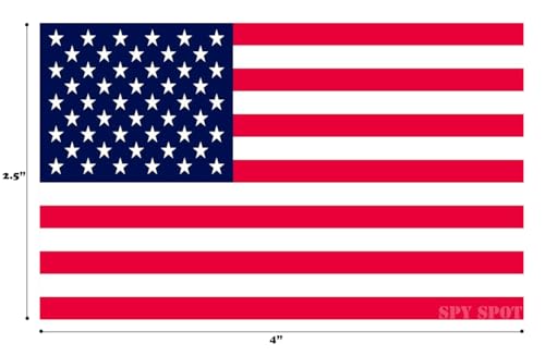 USA Flag Stickers - Pack of 4 Vinyl Decals 4" x 2.5" - Full Color