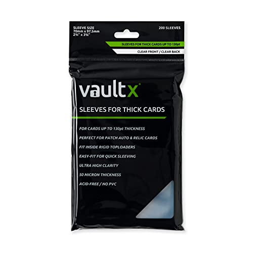 Soft Card Sleeves for Thick Trading Cards up to 130pt - 200 Pack