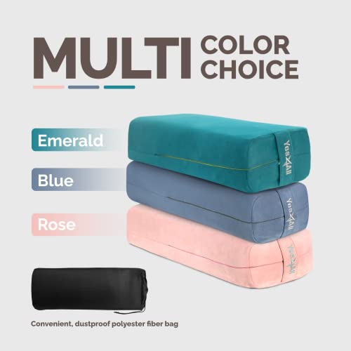Triple-Layer Yoga Bolster Pillow for Restorative Yoga - Emerald