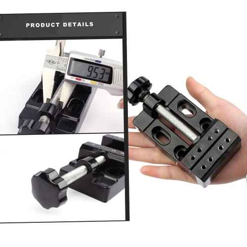 Mini Bench Clamp Flat Table Vice Adjustable Drill Press Vice for DIY Jewelry Walnut Nuclear Drilling Carving Watch Repair Tool