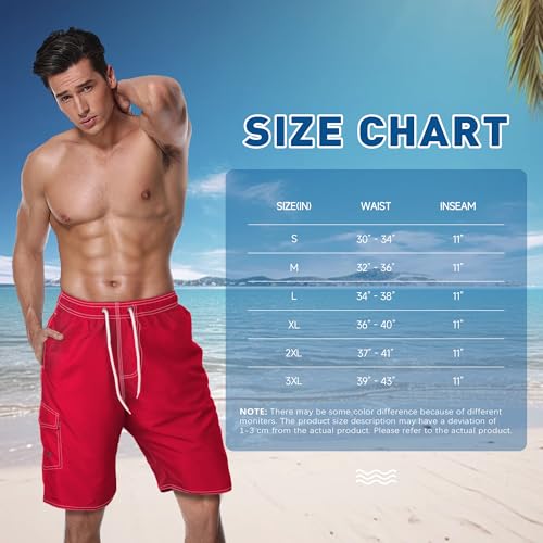 Men's Quick-Dry Swim Trunks with Mesh Lining
