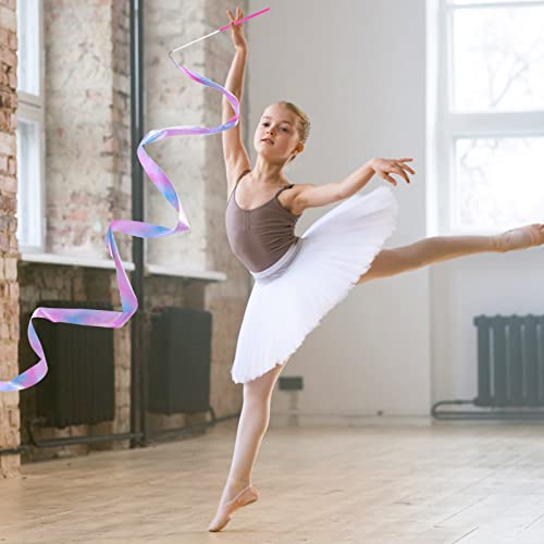2-Piece Rhythmic Gymnastics Dance Ribbons with Wands - 78.7 Inch Streamers