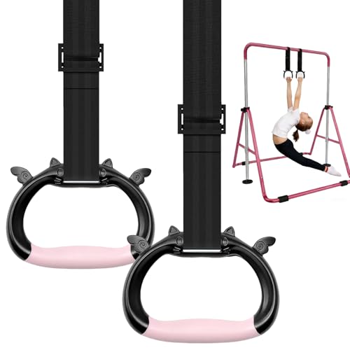 Adjustable Gymnastics Rings for Kids - Non-Slip Grip, 550 lbs Capacity