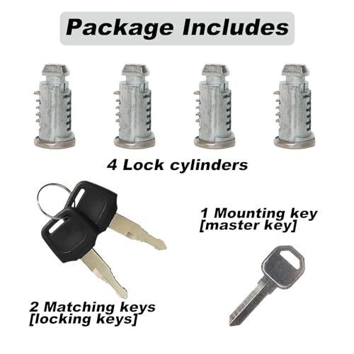 Thule Roof Rack Lock Cores - 4 Pack with Keys
