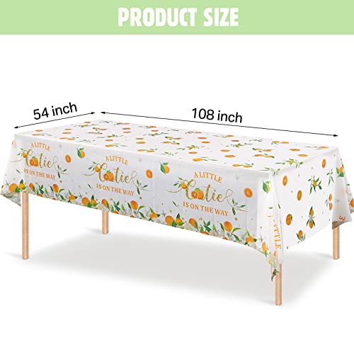Little Cutie Tablecloths - Orange Fruit Design, 3 Pack