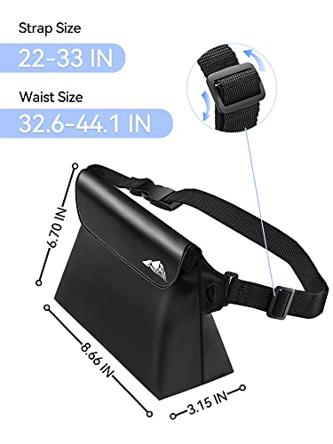 HEETA Waterproof Fanny Pack Dry Bag for Phone & Valuables, IP68 Certified