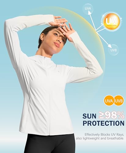 Lightweight UPF 50+ Sun Protection Hoodie Jacket for Women