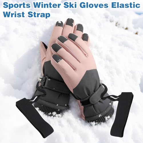 4-Piece Ski Gloves Wrist Strap Set - Elastic Safety Straps