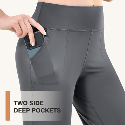 Leafigure Wide Leg Yoga Pants for Women,Sweatpants with Pockets