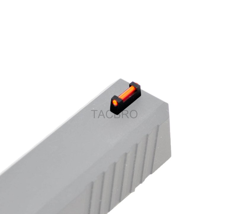 US-Deals Anodized Aluminum Red Fiber Optic Front & Rear Sight for Glock 17 19 22 23 24 26 27 31 34 35 Color Variation (Black)