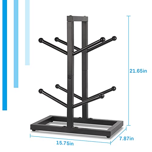 Fitlyiee Small 2-Layer Metal Basketball Storage Rack Indoor Outdoor