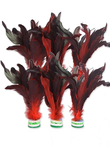 Baitaihem Colorful Kick Shuttlecock - Chinese Jianzi Foot Sports Outdoor Exercise Pack of 6