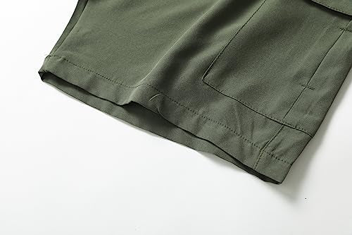 Boys Cargo Shorts - Quick Dry Lightweight Hiking Shorts with Zipper Pockets - Size 13-14, Black