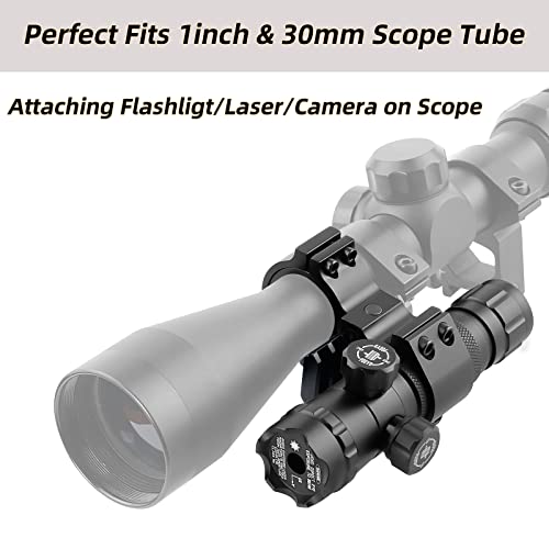 Tactical Scope Mount Ring Adapter with Picatinny Rail - 1 Pack