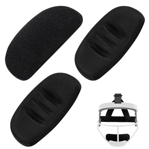 Runhike Softball Face Mask Replacement Pads – Black, 3-Pack for Rip It & Youth Masks