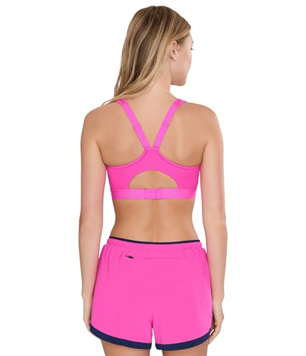 New Balance Women's NB Essential Run Sports Bra Pink Heat Medium D/DD