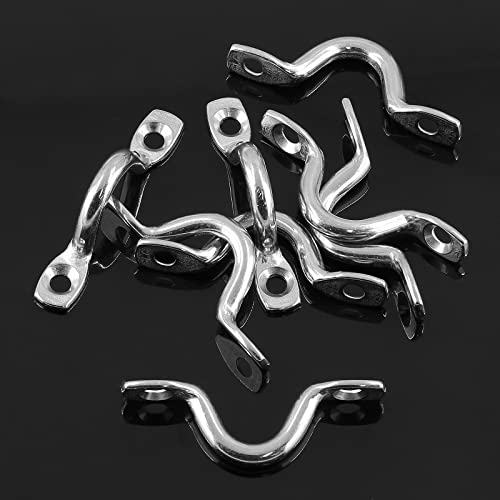 Stainless Steel M5 Pad Eye Straps - 8pcs for Kayak Rigging