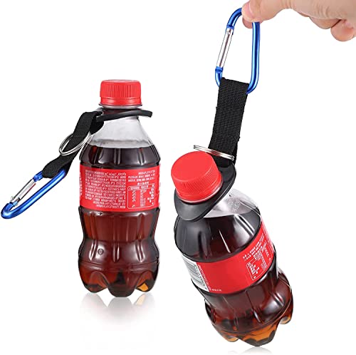 Silicone Water Bottle Holder Hook with Carabiner Clip - 5 Pack