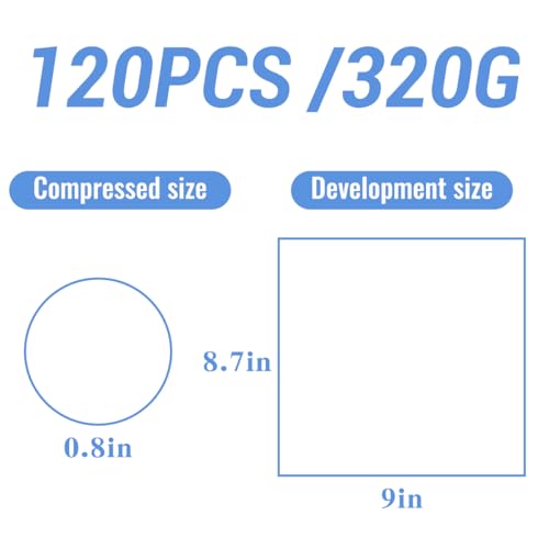 120 PCS Disposable Compressed Towels - Portable Travel Cleaning Cloths