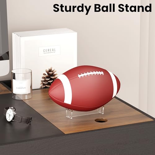 Acrylic Display Stand for Sports Balls - 2-Pack, 5.9x3.5x1.3 inch