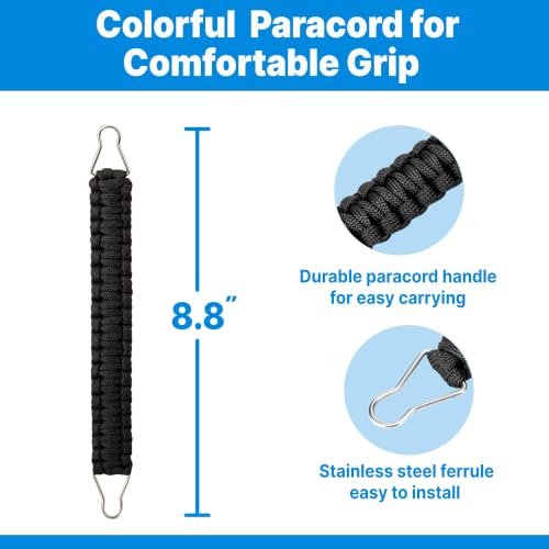 Paracord Handle for Hydro Flask Water Bottles - Blue, 2 Pack