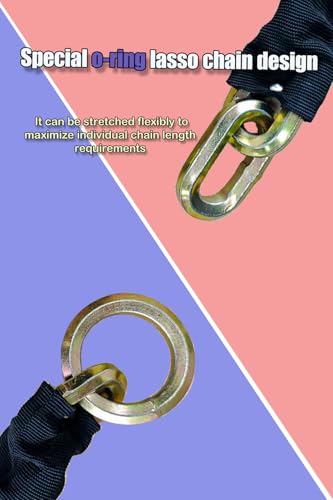 Heavy-Duty 2.6ft x 1/2in Security Chain with Nylon Sheath for Motorcycles, Trailers & Gates – Hardened Mn Steel