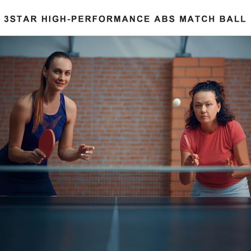 3 Star Ping Pong Balls - High Performance ABS, Pack of 20 White