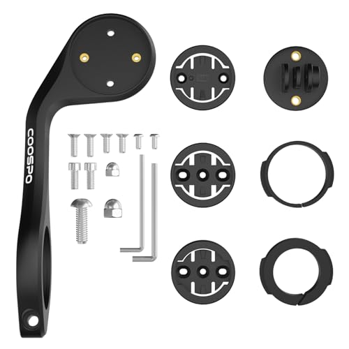 Bike Computer Mount Curved - Out Front Cycling Mount for Garmin, Wahoo, Bryton