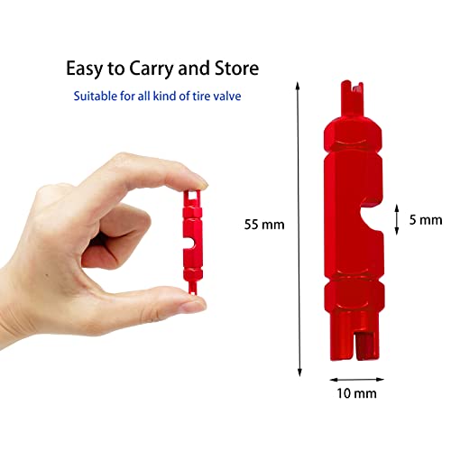 3-in-1 Bike Valve Core Repair Tool for Presta and Schrader - Red