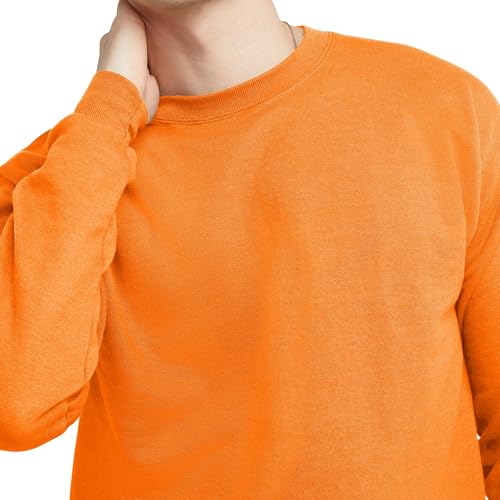 EcoSmart Fleece Crewneck Sweatshirt - Safety Orange, Small