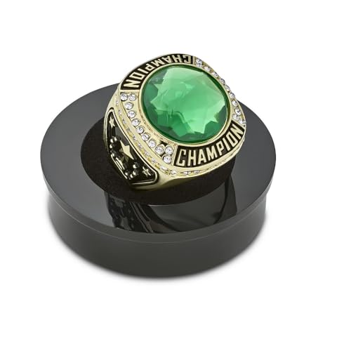 Express Medals Gold Color Champion Ring with Synthetic Center Stone – Design 4