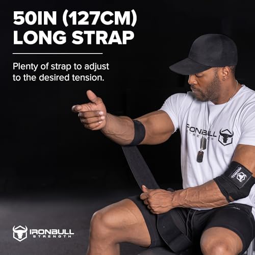 Elbow Wraps for Weightlifting - 50" Elastic Support - Black