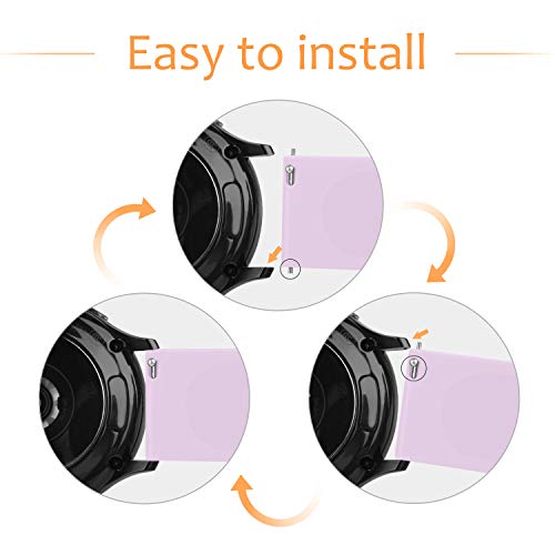 20mm Quick Release Silicone Watch Band for Smart Watches - Violet - Small