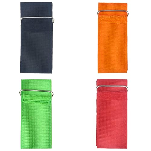 3 Legged Race Bands - 4 Pack Colorful Elastic Bands for Outdoor Fun