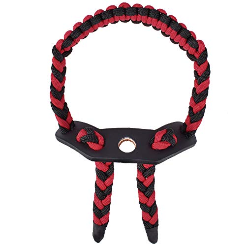Red Bow Wrist Sling for Hunting & Shooting, Adjustable Compound & Traditional Bows