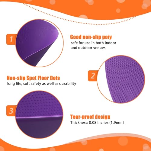 9-Inch Poly Spot Markers - 12 Pcs Non-Slip Training Dots with Bag
