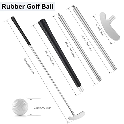 Ausluofell Two-Way Ambidextrous Golf Putters Set - 33.6in Mini Club with 2 Balls