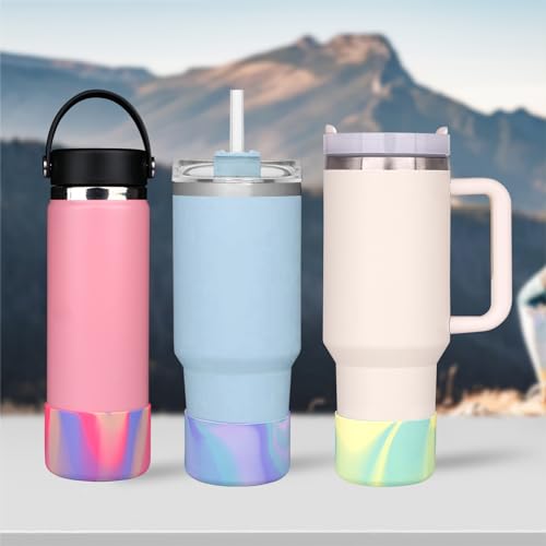 Silicone Boot Sleeve for Stanley Quencher 30-40oz & IceFlow 20-30oz - Rose Purple/Purple Green Mix