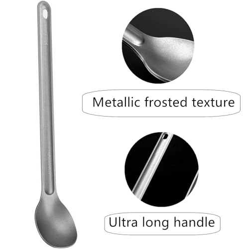 Long-Handled Stainless Steel Spoon with Carry Bag - 21.8cm