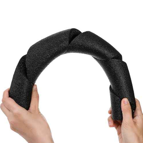 Okllen 8 Pcs Pipe Insulation Foam Tube, 15.7 Inches Black Pool Noodles Foam Pipe Covers, Roll Bar Padding for Outdoor Indoor Swimming Pool Handle Water Pipe Pipeline