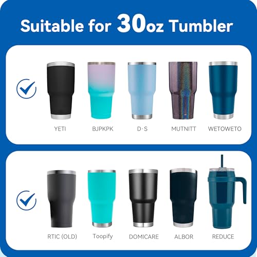 30 oz Tumbler Lids - 2 Pack for Yeti, Ozark Trail & More