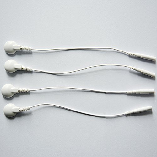 4-Piece TENS Lead Wire Adapter - Converts 2.0mm Pin to 3.5mm Snap