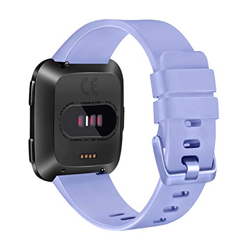 Soft Elastomer Replacement Sport Band for Versa 2/Lite/SE - Lavender, Large