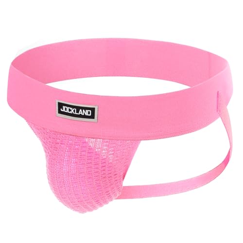 Men's Athletic Supporter Jock Straps - 3" Wide Band, X-Large Pink