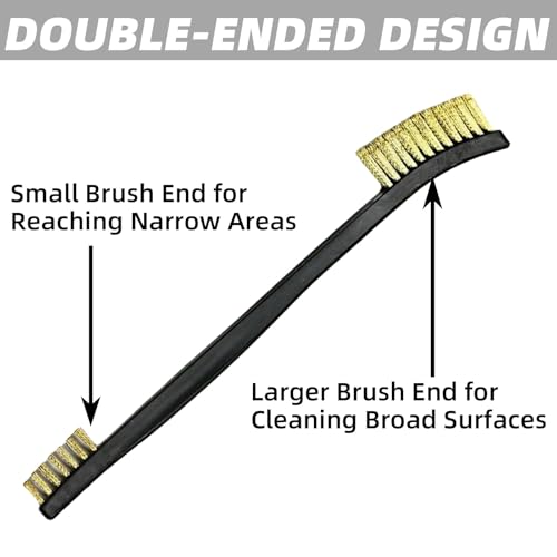 9-Piece Gun Cleaning Brushes and Picks Set - Stainless Steel & Nylon