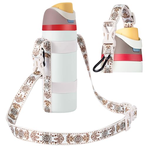 Universal Water Bottle Holder Sling with Carabiner - Beige