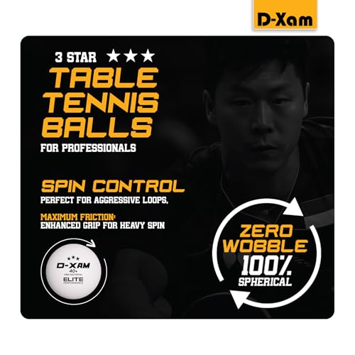3-Star Table Tennis Balls, Professional ABS Ping Pong Ball Set - Orange 12 Pack