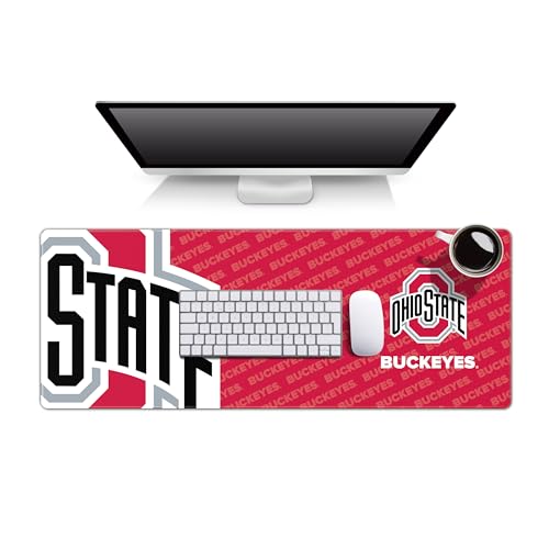 Ohio State Buckeyes Desk Pad - Water Resistant Mouse Pad with Non-Slip Backing