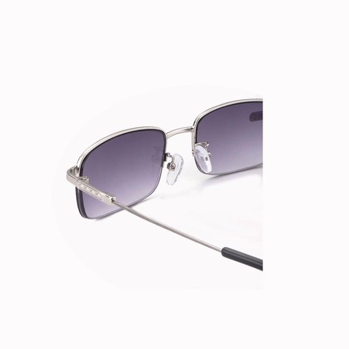 jingyuton Myopia Distance Sunglasses Tinted Gray Men Women Lightweight Classic Half-frame UV Protection Nearsighted Glasses (Black, 4, Diopters)